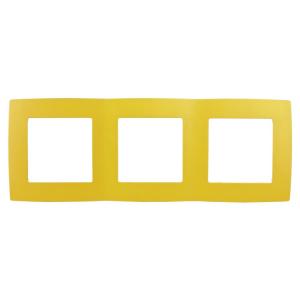 12-5003-21 Рамка на 3 поста, 2, жёлтый (15/150/2400) Б0019404