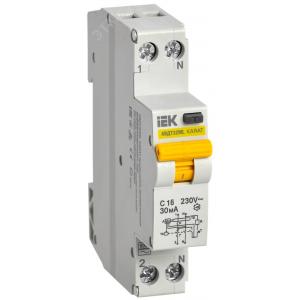 Выключатель автоматический дифференциального тока С 16А 30мА АВДТ32МL KARAT MVD12-1-016-C-030