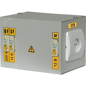 Ящик с понижающим трансформатором ЯТП 0.25 220/12В (2 Автоматический выключатель) MTT12-012-0250