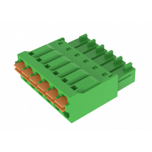 Розеточный разъем на кабель MC-RF3.5H20P-0001, Розеточный разъем, прямой, на кабель, шаг: 3.5 мм, 20 полюсов, фиксация провода Push-In исполнение: стандартное, 160V, 8A, цвет: зеленый