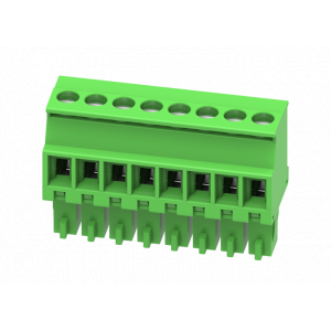 Розеточный разъем на кабель MC-RE3.5V02C-0001, Розеточный разъем, угловой, на кабель, шаг: 3.5 мм, 2 полюса, фиксация провода винтовая, исполнение: стандартное, 160V, 8A, цвет: зеленый