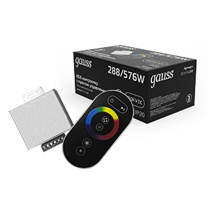 Контроллер для RGB 288W 24А с сенсорным пультом управления цветом (черный) 201113288