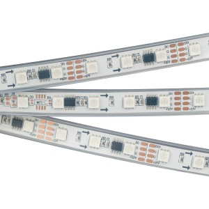 Лента SPI-5000P-5060-60 12V Cx3 RGB-Auto (12mm, 13.2W/m, IP66) (Arlight, Закрытый, IP66)