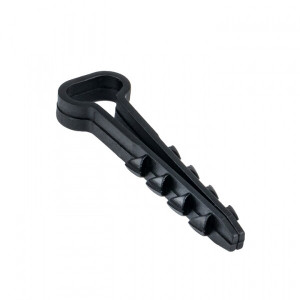 Дюбель-хомут (6х14 мм) для плоского кабеля черный (10 шт.) PROxima plc-cd-6x14b-r