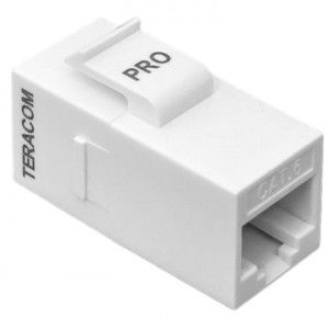 Адаптер проходной TERACOM PRO Cat.6 неэкранированный RJ45-RJ45 тип Keystone белый TRP-INLC-KSTN-6UTP-WH