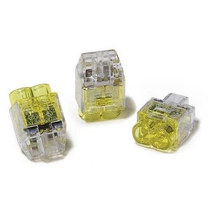 148-90048, Клеммы HelaCon Plus Mini, Push-In Style Wire Connector, Double Spring, 2-Port, (PC), Yellow