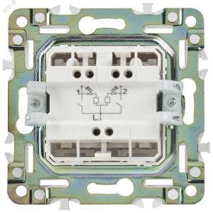 SKANDY Выключатель 2-клавишный 10А SK-V04Bl черный IEK SK-V20-0-10-K02