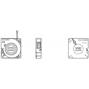 BG1203-B045-00S-00, Blowers DC Blower, 120x32mm, 12VDC, 33.2CFM, Tachometer, 3-Wire