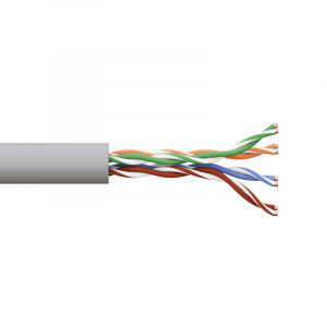 Кабель витая пара U/UTP кат.5E 4 пары 24 AWG solid LSZH нг(А)-HF сер. TERACOM PRO TRP-5EUTP-04LSH-GY-IN3