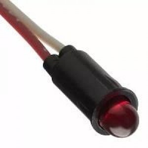 5102H1-5V, Светодиодные панельные индикаторы RED DIFFUSED 1/4" MOUNTING HOLE