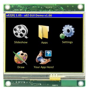 UEZGUI-RX62N-35QT-BA, Модули визуального вывода 3.5" Res Touch LCD GUI - Module