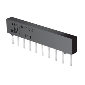 4309R-101-102LF, Резисторные сборки и массивы 9pin 1Kohms Bussed Low Profile