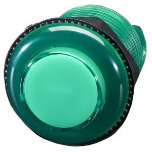 3487, Принадлежности Adafruit  Arcade Button w/LED Translucent Green