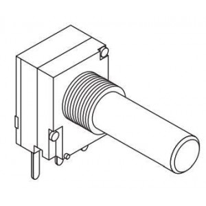 RD901F-20-15R1-B10K-00L1, Потенциометры 9mm Linear10K PC Mount