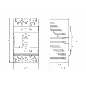 Выключатель автоматический MGS125 3P 100-125A 18kA YON MGS125B-3TAMF0125