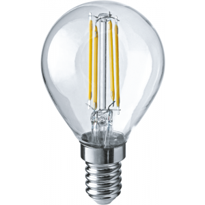Лампа светодиодная филаментная 80 886 OLL-F-G45-08-230-2.7K-E14 8Вт шар прозрачная 2700К тепл. бел. E14 800лм 220-240В 80886