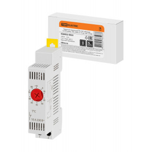 Термостат модульный ТМ-2 NC (обогрев) на DIN-рейку, 10 А, 230 В, от -10 до +80 °C SQ0832-0055