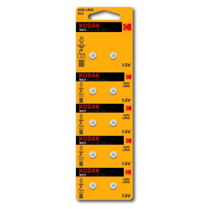 Батарейки AG8 (391) LR1120, LR55 [KAG8-10] MAX Button Cell (100/1000/98000) Б0044713