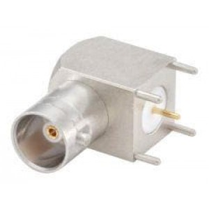 71K201-400N5, РЧ соединители / Коаксиальные соединители 75 Ohm BNC Right Angle Jack PCB