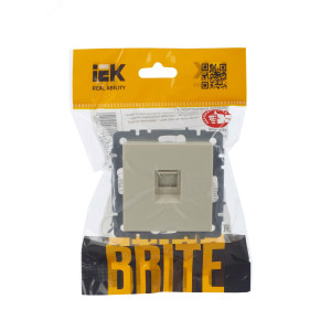 Розетка компьютерная СП RJ45 кат.5E BRITE РК10-БрКр беж. BR-K10-1-K10