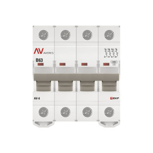 mcb6-4-63B-av Выключатель автоматический AV-6 4P 63A (B) 6kA EKF AVERES(кр.30шт)