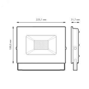 Прожектор BASIC 70W 6300lm 6500K 200-240V IP65 графитовый LED 1/10 688100370