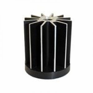 ATSEU-077D-C3-R0, Heat Sinks STAR LED Heatsink, 45mm dia., 38mm, Black/Silver, Unthreaded Baseplate Hardware