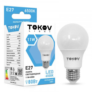 Лампа светодиодная 11Вт А60 6500К Е27 176-264В (TKL) TKL-A60-E27-11-6.5K