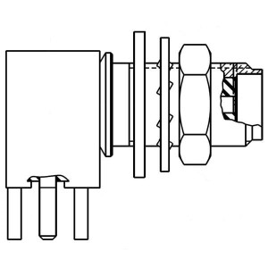 142-0701-507, РЧ соединители / Коаксиальные соединители SMA JACK, RA, BLKHD NO LW,NICKEL PLATED