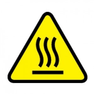 WL35Y, Таблички и промышленные предупредительные знаки Warning Label Vinyl Hot Surface Symbol