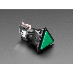 4188, Принадлежности Adafruit  LED Illuminated Triangle Pushbutton A.K.A 1960s Sci-Fi Buttons - Green