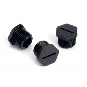 3548B, Cable Mounting & Accessories 1 NPT BLACK THREADED PLUG