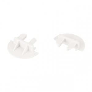 MIC-FS белая глухая, Заглушка полукруглая пластиковая для профиля MIC-FS белая глухая. В комплекте две заглушки, цена за комплект.