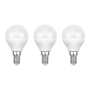 Лампа светодиодная Шарик (GL) 7.5 Вт E14 713 Лм 6500 K холодный свет (3 шт./уп.) 604-033-3
