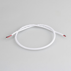 ARL-MOONLIGHT-20AWG-2W-D4.5-CU-500 WHITE, Провод питания для гибкого неона MOONLIGHT. 2 проводника, калибр проводника 20AWG, материал проводника - лужёная медь, внешний диаметр 4,5 мм. Внешняя оболочка - ПВХ белого цвета. Длина кабеля в отрезке - 500 мм.