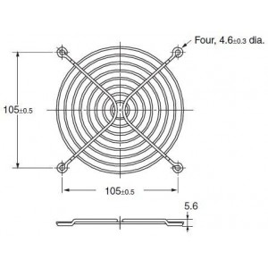 R87F-FG120, Принадлежности для вентиляторов TUBE AXIAL FAN FINGER GUARD