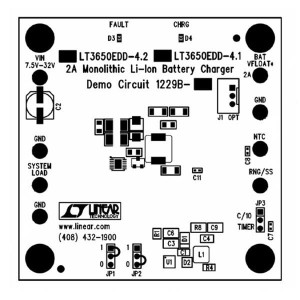 DC1229B-A, Средства разработки интегральных схем (ИС) управления питанием LT3650EDD-4.2 Demo Board High Voltage 2 Amp Monolithic Li-Ion Battery Charger