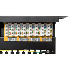 Патч-панель 19дюйм 1U кат.5E STP полн. экранир. 24 порта RJ45 Dual IDC с органайзером TERACOM PRO TRP-PPNL-5ESTP-1U24