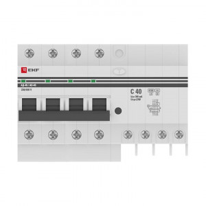 Дифференциальный автомат АД-4 S 40А/300мА (хар. C, AC, электронный) 4,5кА EKF PROxima