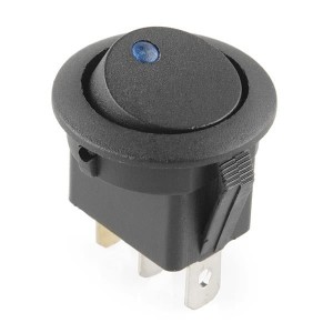 COM-11155, Принадлежности SparkFun Rocker Switch - Round w/ Blue LED