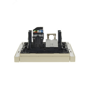 FORTE&PIANO Розетка двойная RJ11+RJ45 кат.5E FP435 ваниль IEK FP-KT20-O-1-K10