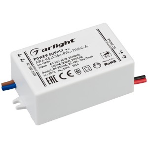 Блок питания ARJ-KE42350-PFC-TRIAC-A (15W, 350mA) (Arlight, IP44 Пластик, 5 лет)