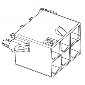 76829-0008, Проводные клеммы и зажимы MegaFit Dual Row Vert Header Tin 8Ckt