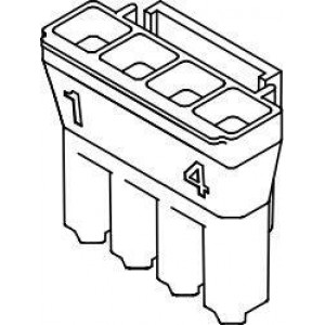 172672-3004, Headers & Wire Housings Super-Sabre 7.5mm Rec Hsg GlwWire 4Ckt