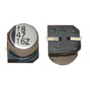 AVE476M25X16T-F, Алюминиевые электролитические конденсаторы для поверхностного монтажа 47uF 25V 85C Case 6.3 x 7.7
