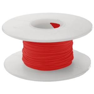 KSW30R-0100, Монтажный провод 30AWG LOW STRP FORCE 100' SPOOL RED