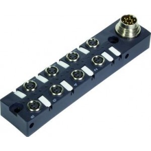 090700420100, Цилиндрические метрические разъемы M8 SensorActuator Bx 8 port 3P 14P M16