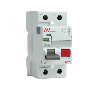 Выключатель дифференциального тока (УЗО) 2п 25А 30мА тип A DV AVERES rccb-2-25-30-a-av