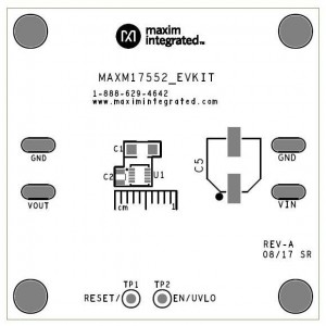 MAXM17552EVKIT#, Средства разработки интегральных схем (ИС) управления питанием EVkit for 100mA;60V synchronous buck micro-SLIC power module