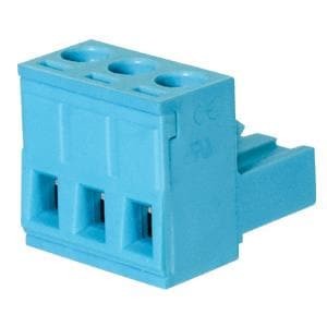 TBP01P1-508-03BE, Съемные клеммные колодки Terminal block, pluggable, 5.08 , plug, 3 pole, slotted screw, blue